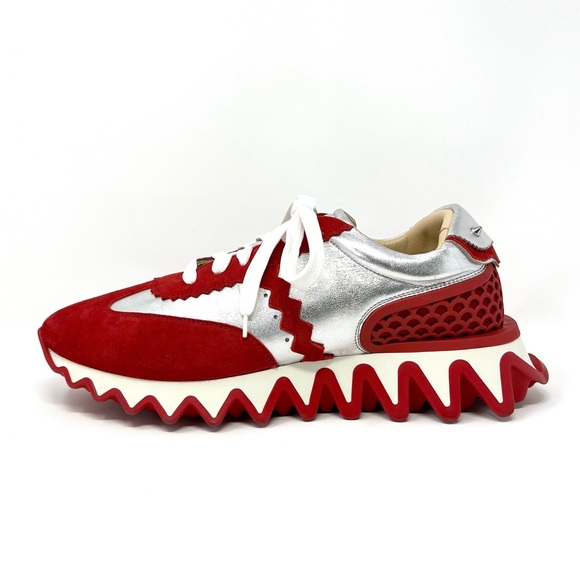 Christian Louboutin Shoes - Christian Louboutin Loubishark Spike Platform Low Top Sneakers Red 42.5 12.5